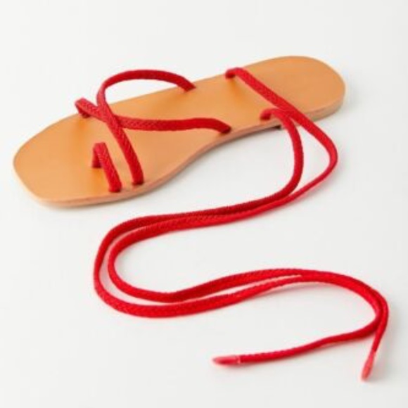 Urban Outfitters UO Jess Rope Wrap Sandals in Red - Picture 2 of 3